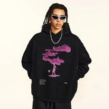Pink Clouds Graphic Hip Hop Hoodie