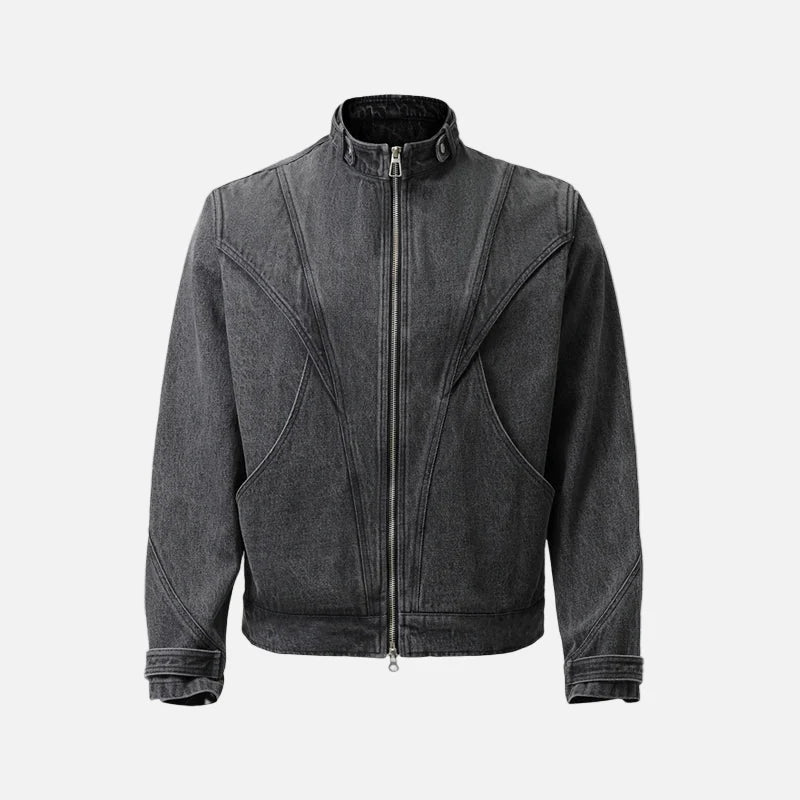 Essential Patchwork Multi Pockets Denim Jacket