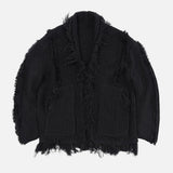 Chic Retro Tassel Ripped Long Sleeve Cardigan