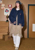 Y2K Ethnic Jacquard Winter Bomber Jacket