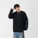Bamboo Pattern Crew Neck Sweatshirt