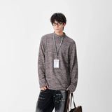 Lightweight Textured Knit Mock Neck Sweater