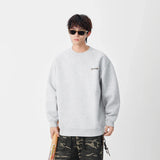 Comfortable Cozy Logo Print Crew Neck Sweatshirt