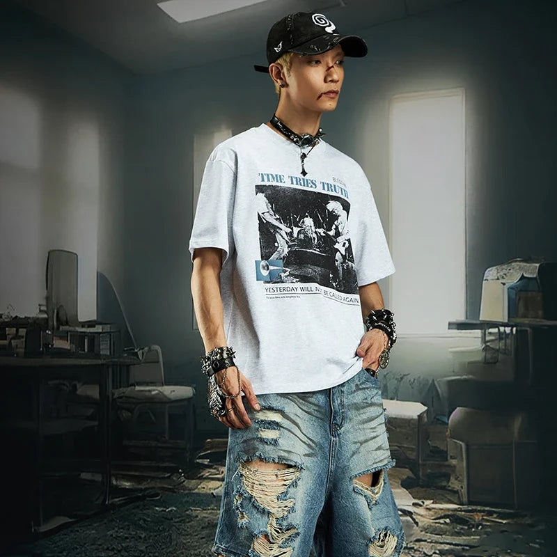 Flattering Stylish Printed Short Sleeve T-Shirt