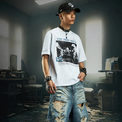 Flattering Stylish Printed Short Sleeve T-Shirt