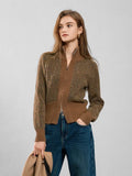 Plush Vintage Wool Knit Zip Cardigan