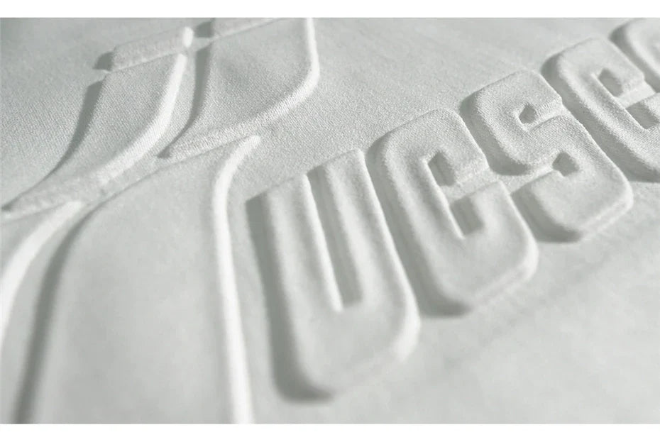 Embossed Suede Hip Hop T-Shirt