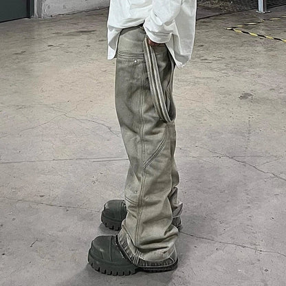 Distressed Vintage Ink Splash Baggy Jeans