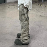 Distressed Vintage Ink Splash Baggy Jeans
