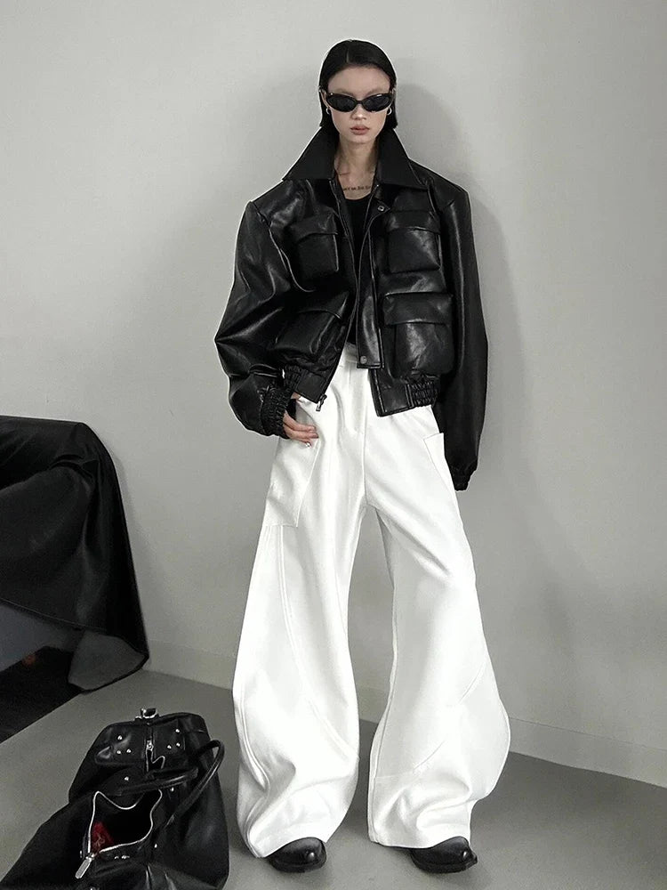 Durable Slim Fit Chic White Cool Pants