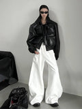 Durable Slim Fit Chic White Cool Pants