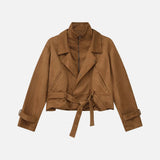 Trendy Elegant Suede Double Layer Jacket