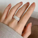 Women Sizeable Minimalist Sterling Silver Couple Ring