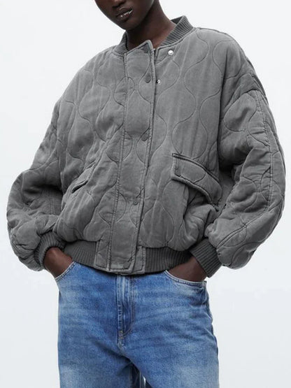Textured Bomber Jacket