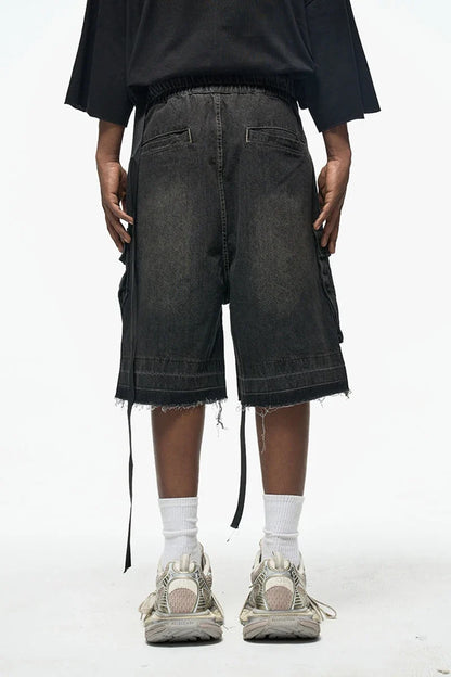 Zip-Up Loose Washed Pocket Jorts