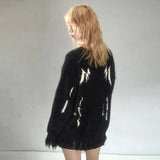 Gothic Distressed Grunge Knitted Sweater