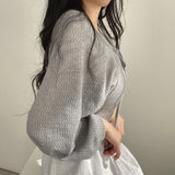 Thin Knitted Single Breasted Cardigan