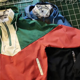 Half Zipper Windbreaker Hooded Jacket