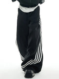Luxury Designer Cool Baggy Striped Sweatpants