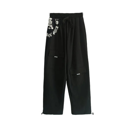 Black Ripped Loose Hip Hop Jeans