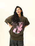 Irregular Print Retro Short-Sleeved T-Shirt