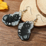 Dark Style Personalized Black Cat Earrings