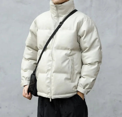 Men Black Winter Parka Padded Casual Jacket