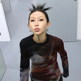 Japanese Mesh Tie Dye Cyber T-Shirt