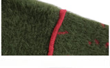 Christmas Contrast Color Lapel Knitwear Sweater