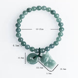 Talisman Blue Jadeite Fortune Cat Bracelet