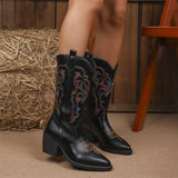 Cowboy Style Black And Brown Maillard Boot