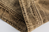 Yellow Multi-pocket Denim Jacket