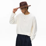 Cozy Lazy Style Relaxed Fit Long Sleeve T-Shirt