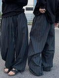 Striped Blade Design Wide Pants