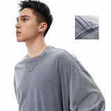 Long-sleeved Solid Color Oversized T-Shirt