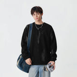 Streetwear Distressed Crew Neck Sweatshirt