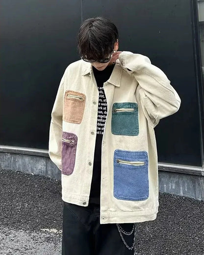 Trendy Cowboy Style Multi Pockets Denim Jacket