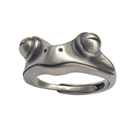 Gothic Adjustable Punk Frog Animal Ring