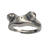 Gothic Adjustable Punk Frog Animal Ring