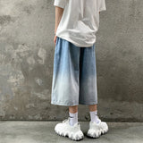 Relaxed Fit Denim Washed Jorts