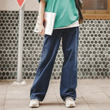 Vintage Washed Straight Leg Boyfriend Jeans