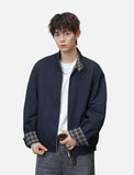 Versatile Reversible Plaid Harrington Jacket