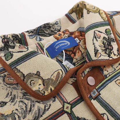 Vintage Pattern Cat Jacket
