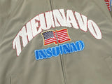 Embroidery Distressed Baseball Windbreaker Jacket