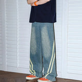 Premium Autumn Striped Korean Loose Jeans