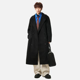 Y2K Belt Thick Double Breasted Woolen Coat