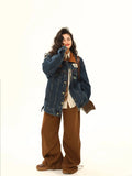 Y2K American Winter Loose Denim Jacket