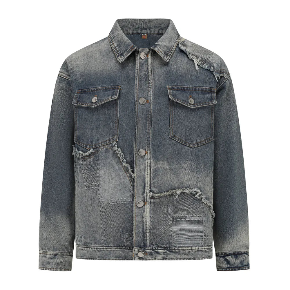 High-Quality Vintage Washed Denim Jacket
