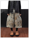 Vintage Washed High Street Dyed Wide Leg jorts