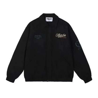 American Style Retro Racing Lapel Hip Hop Jacket